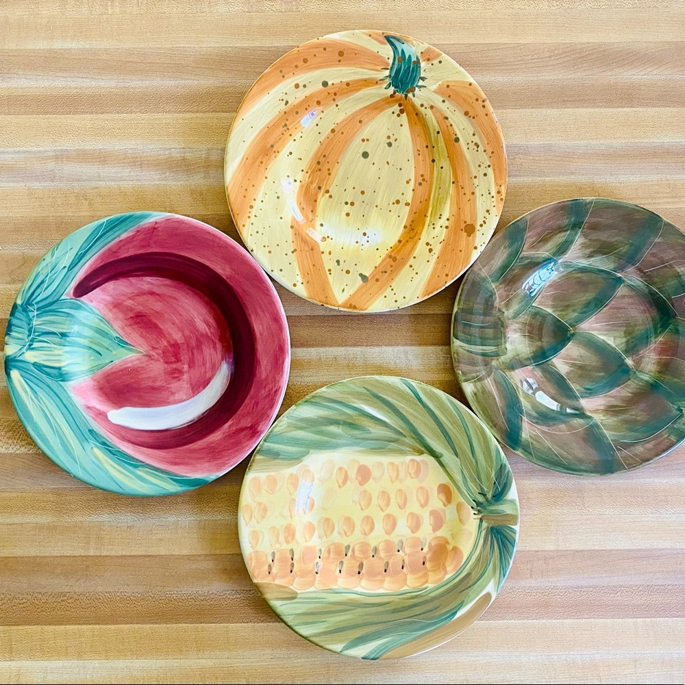 Pfaltzgraff Central Market Set of 4 Salad Plates 8” W EUC Display